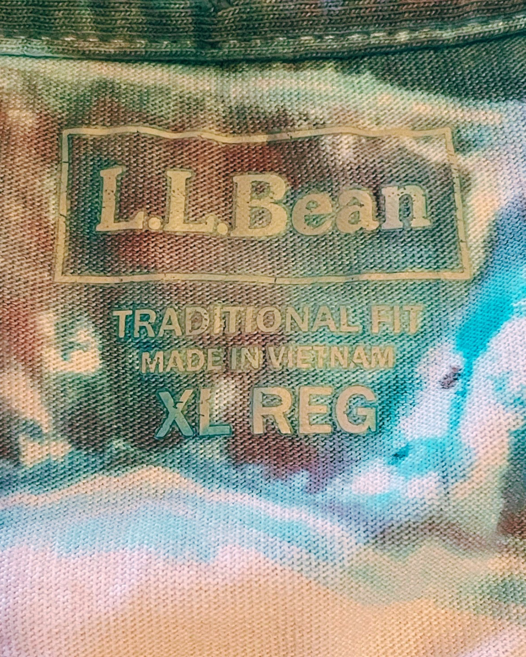 04 vintage LLBean pocket tee mystery dye - snakebootzvtg (xl)