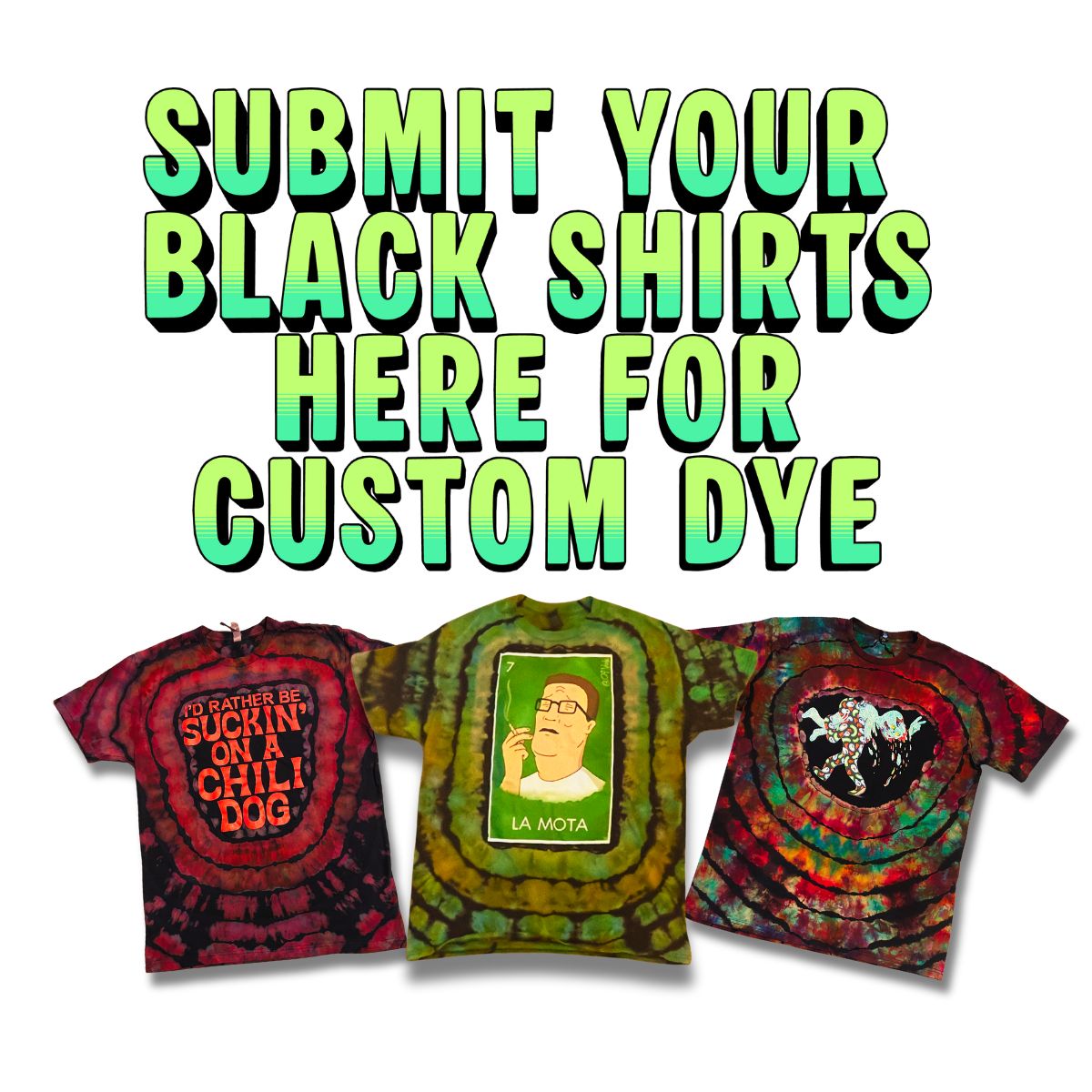 02 CUSTOM REVERSE DYES ✨send us your black tees✨